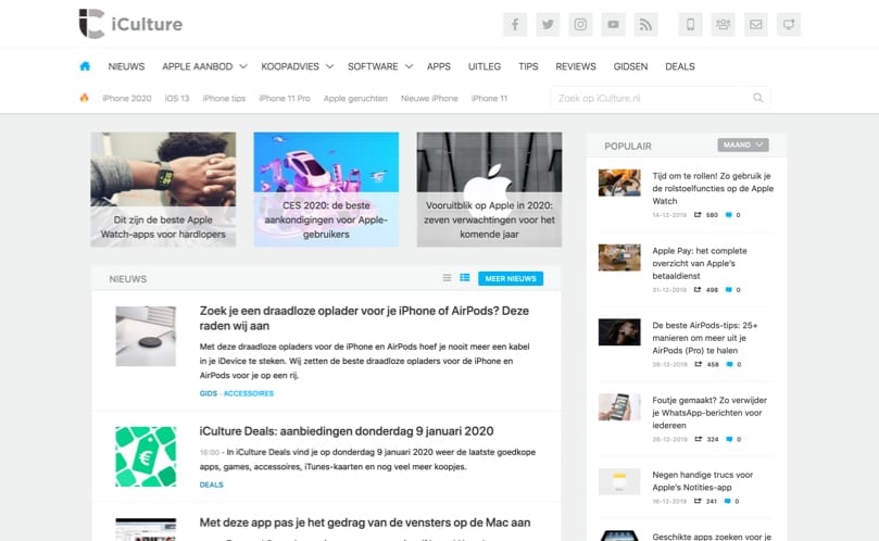 Screenshot van iCulture