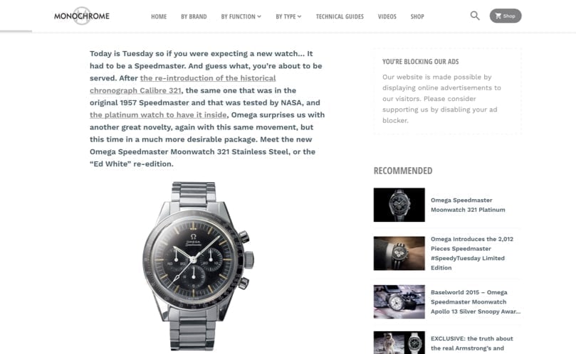 Screenshot van Monochrome Watches
